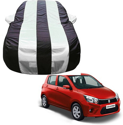 Flipkart SmartBuy Car Cover For Maruti Suzuki Celerio (With Mirror Pockets)(Silver, Black, For 2018 Models)