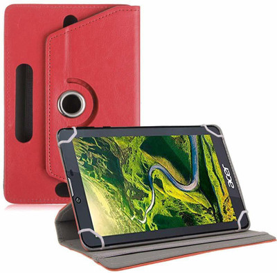 TGK Flip Cover for Acer One 7 Tablet 7 inch Stand Case Cover(Red, Cases with Holder)