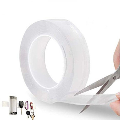 TrendShop Double sided Masking tape adhesive tape (Manual)(Transparent)