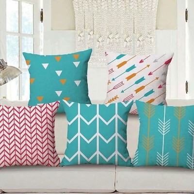 Jinaya's Abstract Cushions Cover(Pack of 5, 40 cm*40 cm, Multicolor)