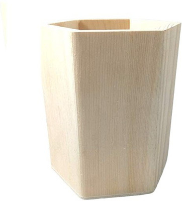 Offimart 1 Compartments Wooden Pen stand(Brown)