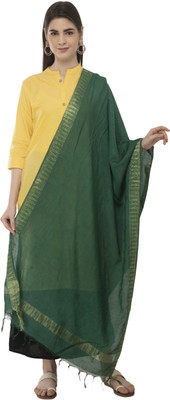 A R SILK Pure Cotton Solid Women Dupatta