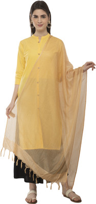 A R SILK Pure Cotton Solid Women Dupatta