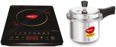 Pigeon Acer Plus Induction Cooktop with IB 3 Ltr Pressure Cooker 2020 Combo  (Black, Touch Panel)