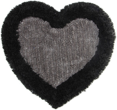KALYAN GLOBAL Polyester Door Mat(Black,Silver, Medium)