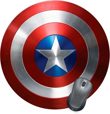 Golden Feather Captain America Shield Designer Mousepad 01 Mousepad(Multicolor)