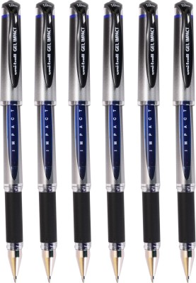 uni-ball Signo Impact UM153S 1.0mm Blue Gel Pen(Pack of 6, Blue)