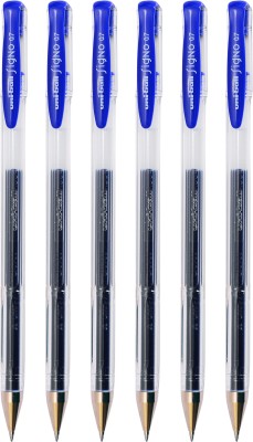 uni-ball Signo UM-100 0.7 mm Gel Pen | Waterproof & Smooth Flow Ink | Quick Drying Gel Pen(Pack of 6, Blue)