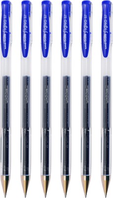 uni-ball Signo UM-100 0.7 mm Gel Pen | Waterproof & Smooth Flow Ink | Quick Drying Gel Pen(Pack of 6, Ink Color - Blue)