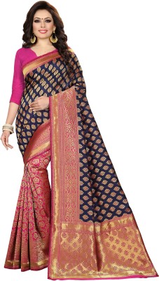 Aksh Fashion Self Design Banarasi Art Silk Saree(Multicolor)