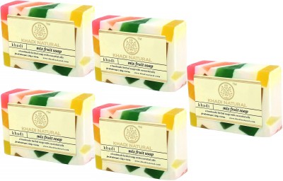 KHADI NATURAL Herbal Mix Fruit Soap set of 125gm X 5(625 g)