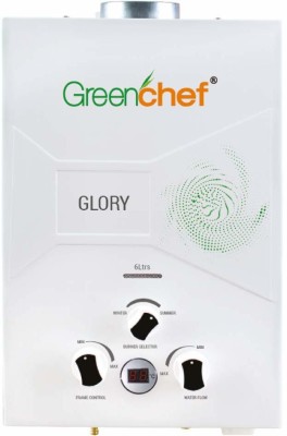 Greenchef 6 L Gas Water Geyser (Glory Digital ISI, White) - at Rs 5450 ₹ Only