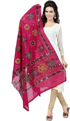 AARAV Pure Cotton Embroidered Women Dupatta