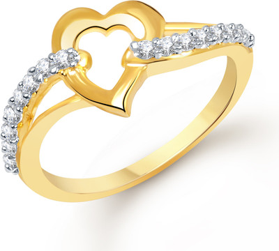 83% OFF on VK Jewels Valentine Shaped for Women and Girls Alloy Cubic Zirconia Gold Plated Ring