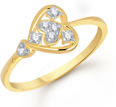 82% OFF on VK Jewels Ultimate Love Shaped for Women and Girls Alloy Cubic Zirconia Gold Plated Ring