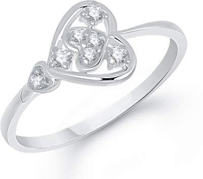 85% OFF on VK Jewels Ultimate Love Heart Shaped for Women and Girls Alloy Cubic Zirconia Gold Plated Ring