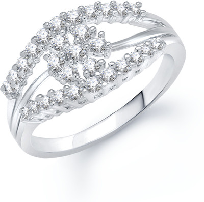 84% OFF on VK Jewels Intricately Crafted Shaped for Women and Girls Alloy Cubic Zirconia Rhodium Plated Ring