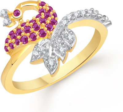 90% OFF on VK Jewels Gorgeous Mayur Shaped for Women and Girls Alloy Cubic Zirconia Gold Plated Ring