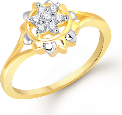 84% OFF on VK Jewels Floral Twist Shaped for Women and Girls Alloy Cubic Zirconia Gold Plated Ring