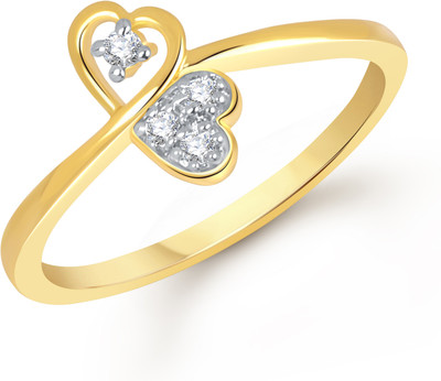 84% OFF on VK Jewels Sweet Love Heart Shaped for Women and Girls Alloy Cubic Zirconia Gold Plated Ring