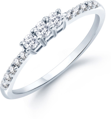 85% OFF on VK Jewels Classic Shaped for Women and Girls Alloy Cubic Zirconia Rhodium Plated Ring