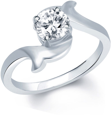 84% OFF on VK Jewels THIS IS ME solitare Shaped for Women and Girls Alloy Cubic Zirconia Rhodium Plated Ring