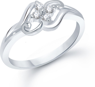 84% OFF on VK Jewels Vivid Shaped for Women and Girls Alloy Cubic Zirconia Rhodium Plated Ring