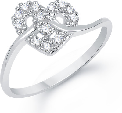 86% OFF on VK Jewels Radiant Heart Shaped for Women and Girls Alloy Cubic Zirconia Gold Plated Ring