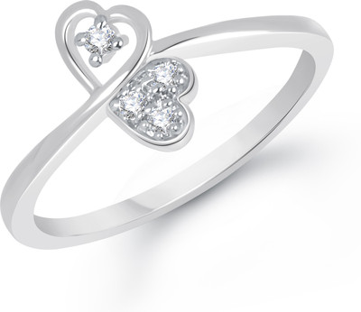 84% OFF on VK Jewels Sweet Love Heart Shaped for Women and Girls Alloy Cubic Zirconia Gold Plated Ring