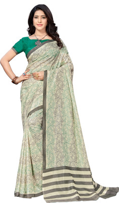 SGM Printed Mysore Pure Silk Saree(Multicolor)