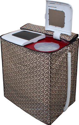 LITHARA Semi-Automatic Washing Machine  Cover(Width: 82.55 cm, Brown, Grey)