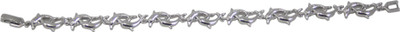 jashan accessories Stainless Steel Cubic Zirconia Rhodium Bracelet