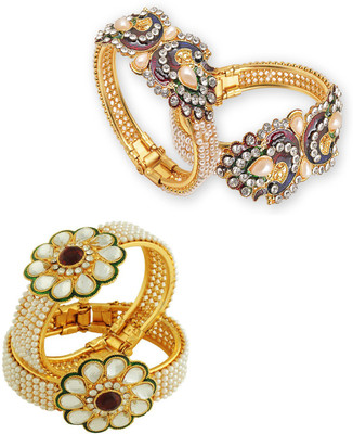 JSD Alloy Gold-plated Bracelet Set(Pack of 4)