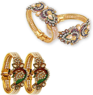 JSD Alloy Gold-plated Bracelet Set(Pack of 4)