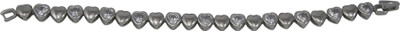 jashan accessories Stainless Steel Cubic Zirconia Rhodium Bracelet