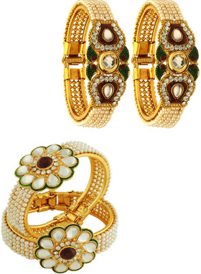 JSD Alloy Gold-plated Bracelet Set(Pack of 4)