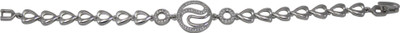 jashan accessories Stainless Steel Cubic Zirconia Rhodium Bracelet
