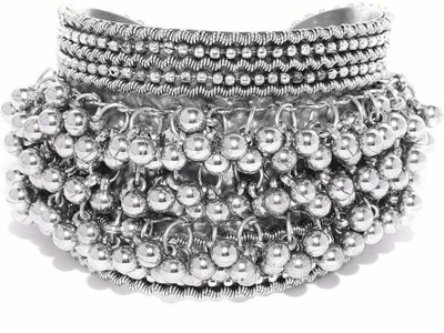 Karmaah Brass Silver Bracelet