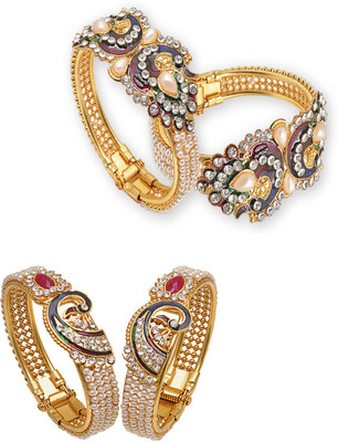 JSD Alloy Gold-plated Kada(Pack of 4)