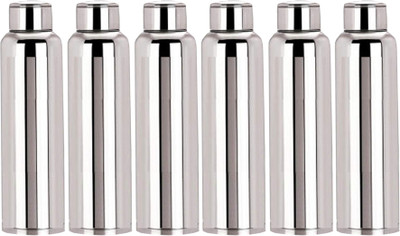 KUBER INDUSTRIES 1000 ml Steel Flask(Pack of 6, Silver)
