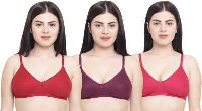 LEADING LADY Fashion Women T-Shirt Non Padded Bra(Purple, Maroon, Pink)