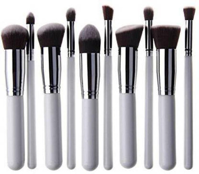 Pappilio Premium Synthetic Kabuki Makeup Brush Set(Pack of 10)