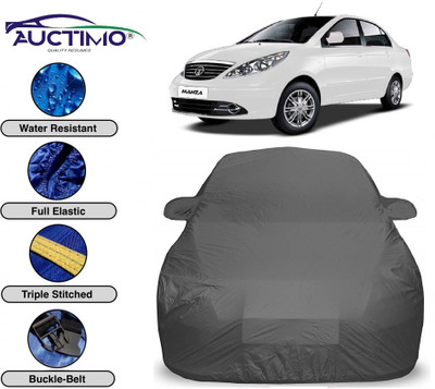 AUCTIMO Car Cover For Tata Manza (With Mirror Pockets)(Grey)