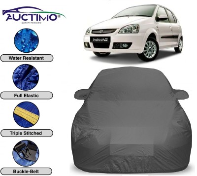 AUCTIMO Car Cover For Tata Indica V2 (With Mirror Pockets)(Grey)