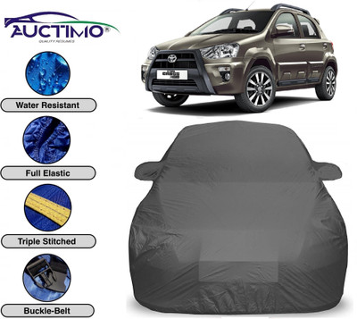 AUCTIMO Car Cover For Toyota Etios Cross (With Mirror Pockets)(Grey)