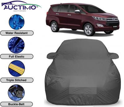 AUCTIMO Car Cover For Toyota Innova Crysta (With Mirror Pockets)(Grey)
