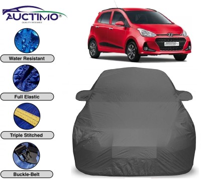 AUCTIMO Car Cover For Hyundai Grand i10 (With Mirror Pockets)(Grey)