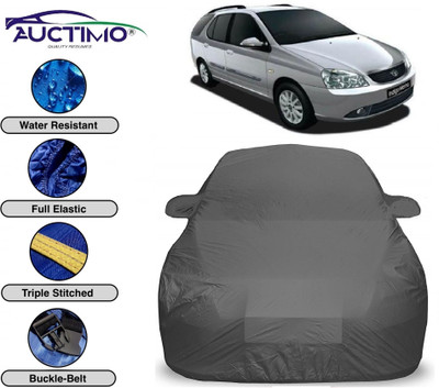 AUCTIMO Car Cover For Tata Indigo Marina (With Mirror Pockets)(Grey)