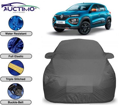 AUCTIMO Car Cover For Renault Kwid (With Mirror Pockets)(Grey)