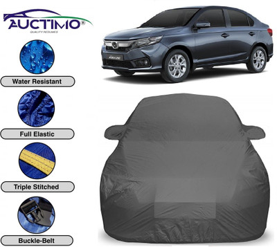 AUCTIMO Car Cover For Honda Amaze (With Mirror Pockets)(Grey)